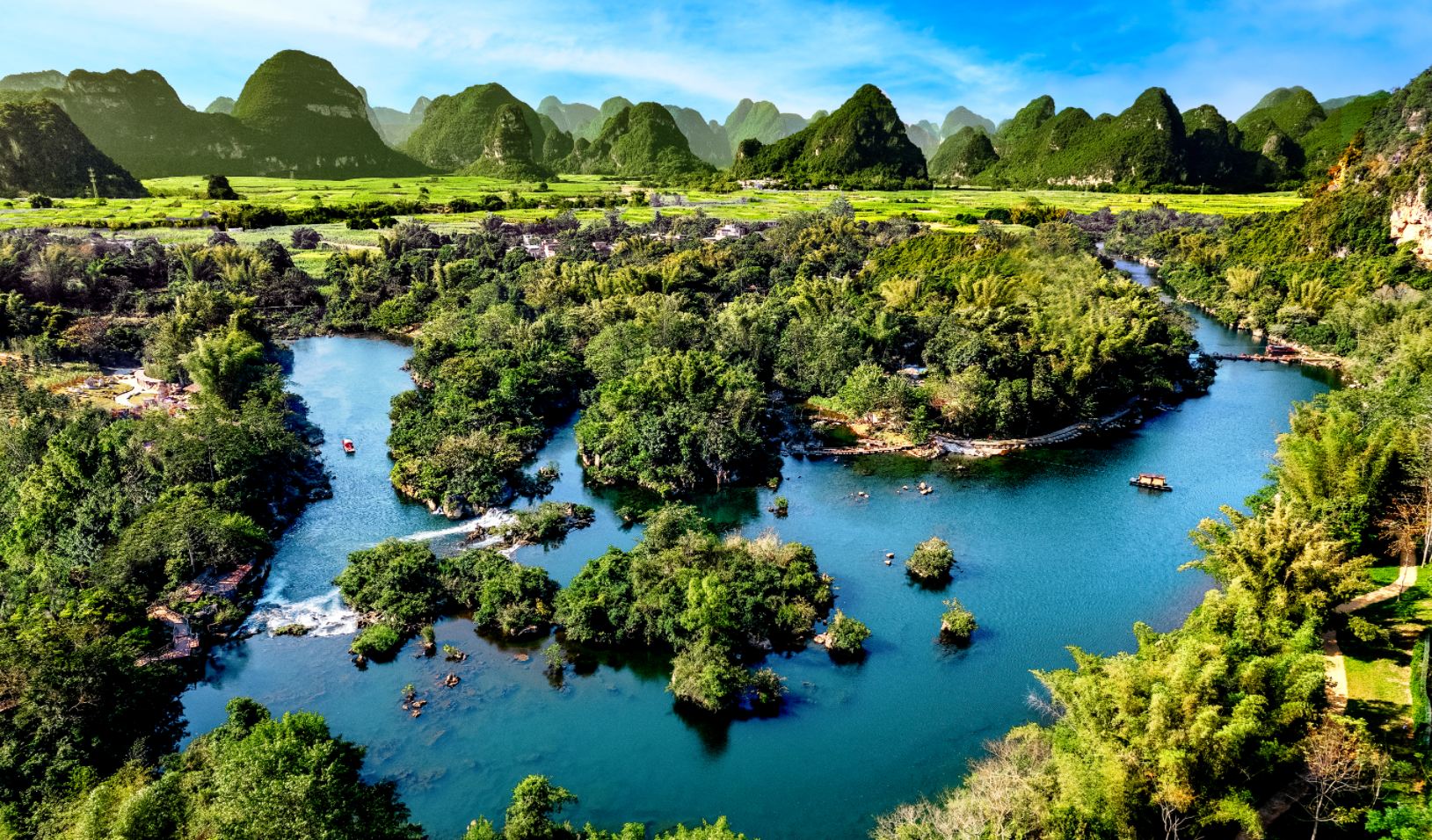 崇左德天跨國瀑布+峒那嶼灣/明仕田園一日遊【小團/私家團】