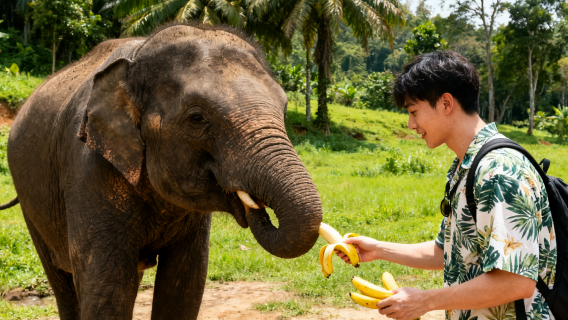 Chiang Mai Elephant Interaction