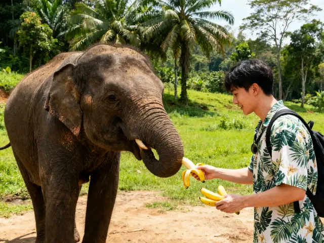 Chiang Mai Elephant Interaction