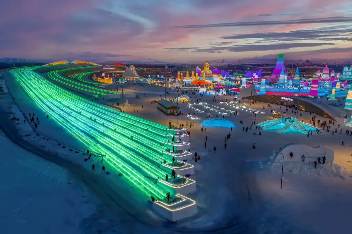 Harbin Ice and Snow World big ice slide
