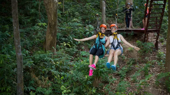 Thailand Phuket Ziplining, Elephant Riding, ATV Off-road Adventure, Hanuman Flying Elephant, Sea View