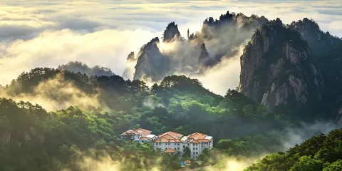 黃山風景區山頂餐飲所有旅客