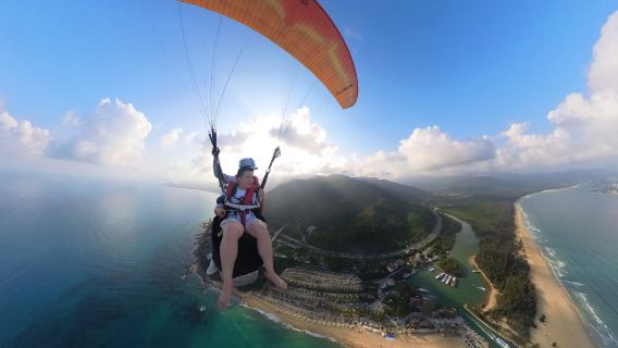 陵水分界洲島國際滑翔傘營地滑翔傘/動力傘飛行體驗【高度200-500公尺，360全景視訊可自選+教練⼀對⼀】