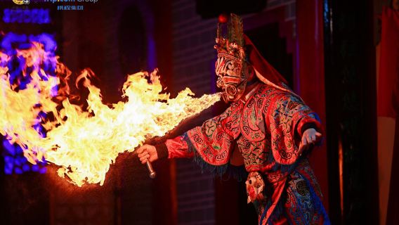 Tickets for Chengdu's must-see cultural heritage show: Sichuan Opera, featuring face-changing and fire-breathing.