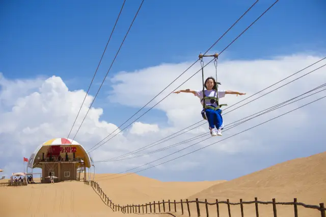 Ziplining in Ordos