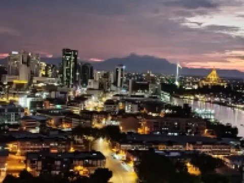 Kuching City Center Riverine Apartment With Balcony & City Views