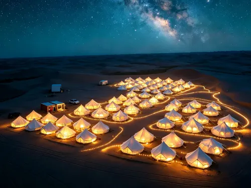 Desert Wilderness | Tengger Desert Milky Way Starry Sky Campsite