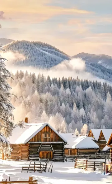 林田雅舍·Dovia獨野設計師民宿（禾木橋） 禾木観景台周辺のホテル