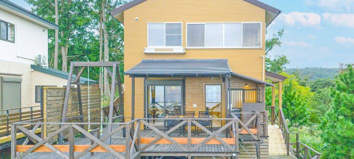 BBQ and sauna included | A high platform villa with a view of the sea and sky 熱海市酒店