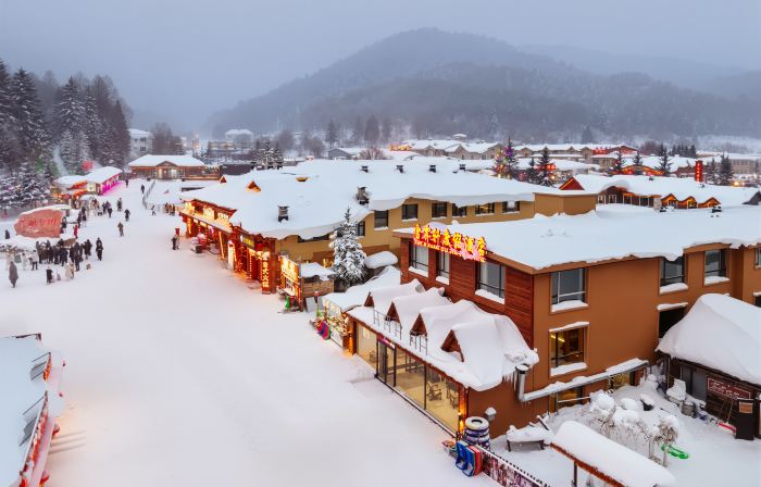 Snow Clearing Pavilion Resort Hotel (Great Stone Tablet, Snow Town China)