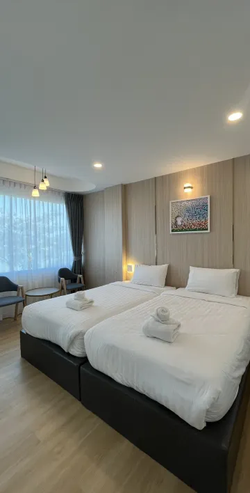 ห้องฝั่งแม่น้ำ เตียงคู่