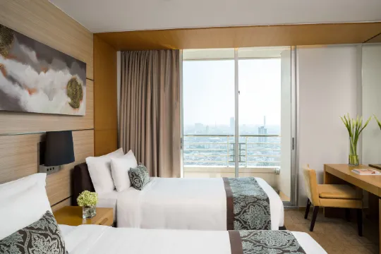 ห้องสกายไลน์สวีทแบบหนึ่งห้องนอนเตียงคู่