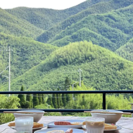 Mountains beyond mountains Liu su shan she hot spring holiday meisu