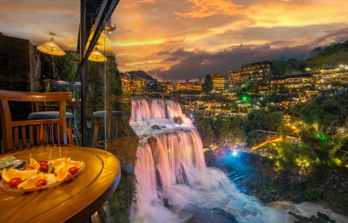 12C • Waterfall View Prime Location (Overlooking Waterfall Night View • TikTok Instagram Photo Spot)