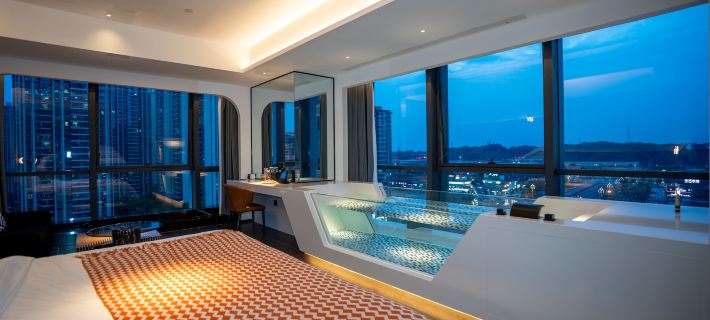 Leshan Yunshang bathing pool Hotel (Shihao Plaza Store of Leshan High speed Railway Station Hotels in Leshan