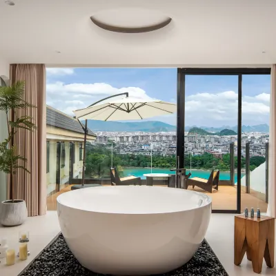 Fubo River Scenery. Resort Hotel by the Li River Hotels near Diecai Hill Park