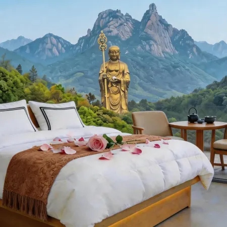 Jiuhua Mountain · Yixin  ksitigarbha bodhisattva 【 Private Smart Courtyard High end Hotel 】