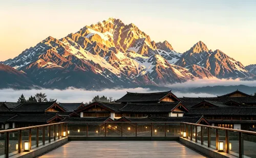 Snow·Wanfeng Valley | Golden Peak View·Snow Mountain View Villa (Baisha Ancient Town Branch - เปิดใหม่
