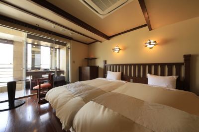 河口湖畔特別室、半露天風呂付き レイクランドホテル みづのさとの写真