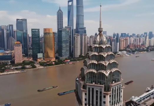 징라이 호텔 객실에서 바라본 동방명주 야경