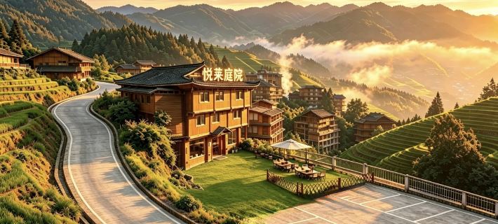 悅萊庭園ホテル（竜勝龍脊梯田展望台） 竜勝のホテル