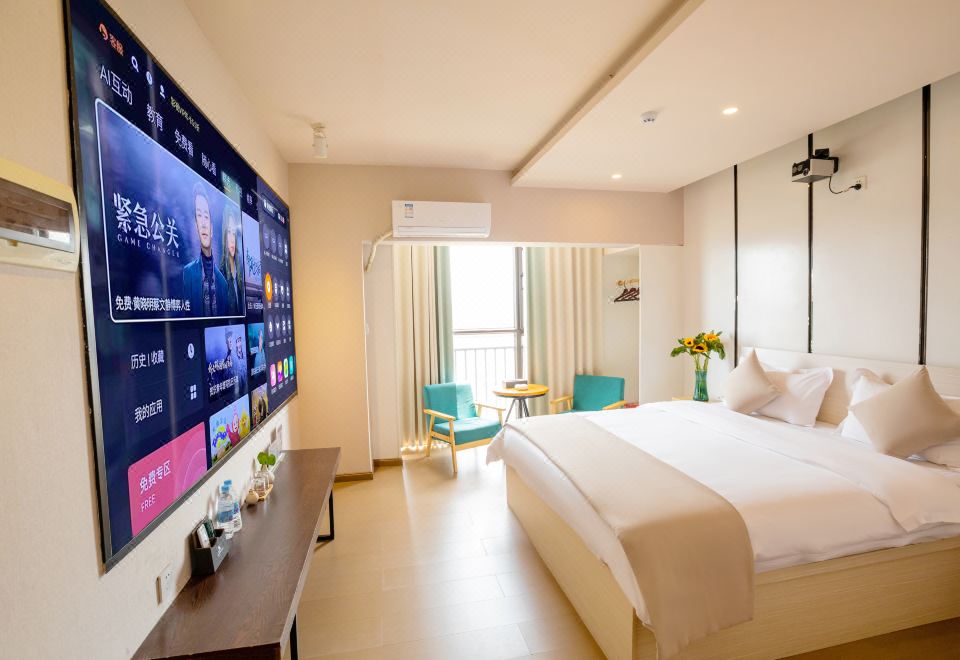 쿤밍 남역 숙소 내부 시네마 객실