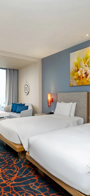 ห้องแฟมิลี่ พรีเมียม เตียงคู่ วิวทะเล