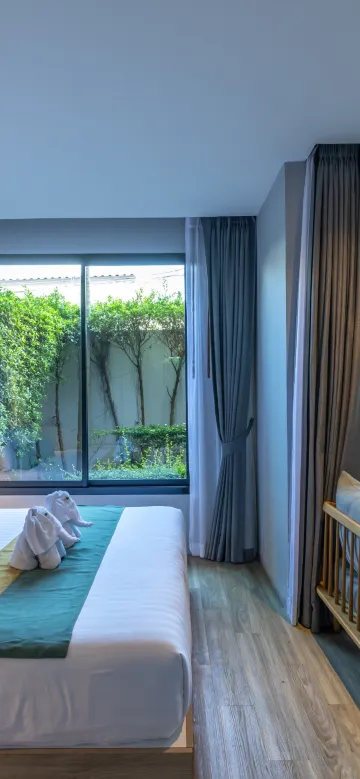 ห้องดีลักซ์พร้อมสวนส่วนตัว(เตียงคิงไซส์)