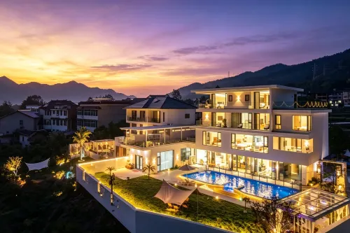 Chenxuan Shiguang Design Swimming Pool Party Jianshe Design Parent-Child Resort Art Su - مسبح خاص