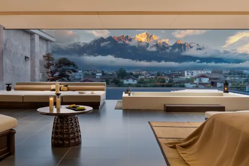 Bahada in Luye Pines Sunshine Jinshan | bathing pool | Snow Mountain Resort - parking