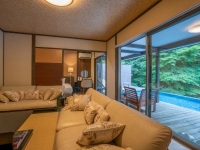 ペット不可[関山]プライベート温泉プール付川沿いヴィラ[ラグジュアリー][和洋室][禁煙][リバービュー] 旅籠彩くらの写真