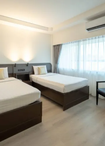 ห้องทวินพรีเมียร์พร้อมอ่างอาบน้ำ