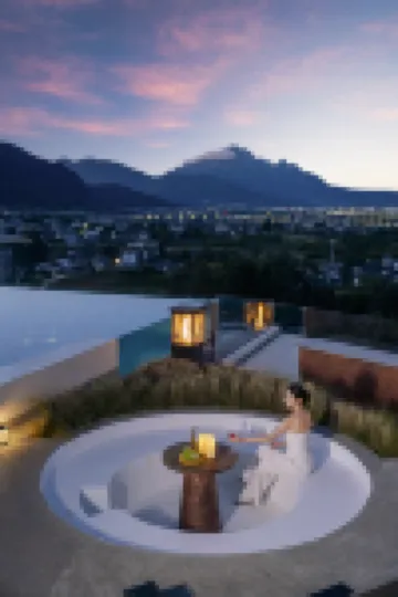 The luxury resort hotel