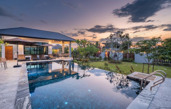 The garden pool villa resort at doisaket