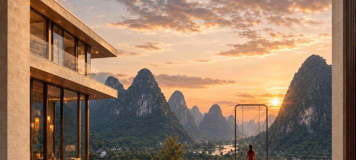 Yangshuo·JUE | AWAKENING • Viewing Guilin Landscape • Garden Pool • Resort Mansion Hotel a Yangshuo