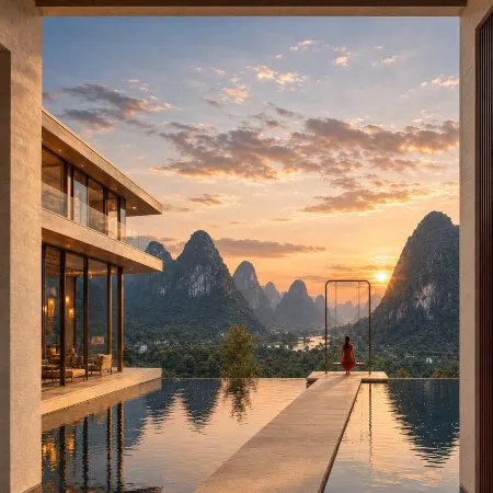 Yangshuo·JUE | AWAKENING • Viewing Guilin Landscape • Garden Pool • Resort Mansion