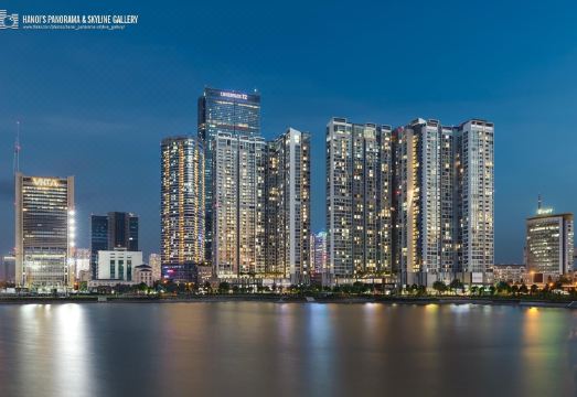 옥상 수영장의 전망