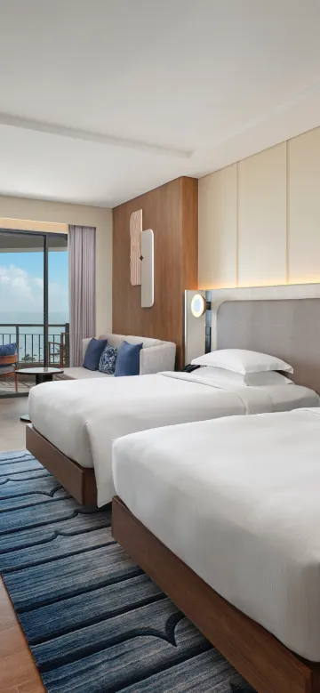 เตียงแฝดพรีเมี่ยมวิวมหาสมุทร