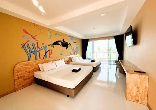 ห้องบีชคลับใกล้ทะเล 4 คน