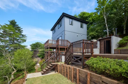 Adult villa with sauna, BBQ & fire pit, Mt. Fuji & lake view — COCO VILLA YAMANAKAKO