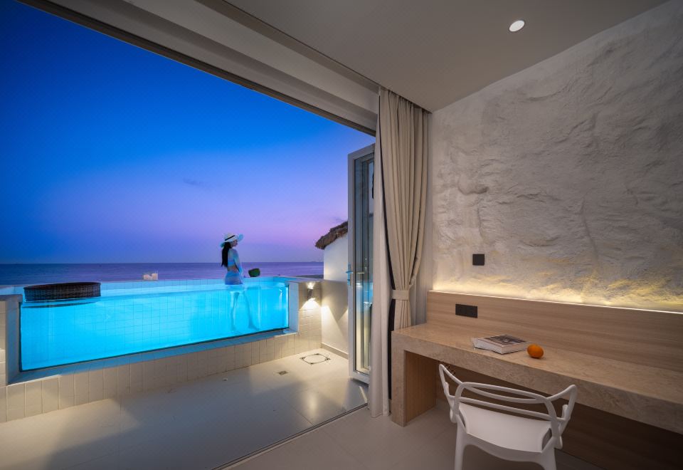 Sanya ZRS Nature Reading · Fengbaijing Seaview Hotel의 모던한 로비 공간