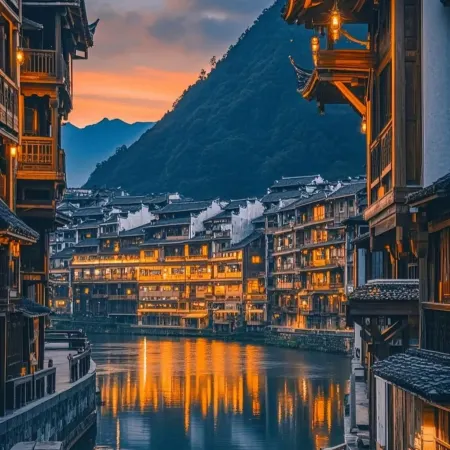 Shuishui. Nuo Guanlan Riverside View River View Homestay (Zhenyuan Ancient City New Bridge)