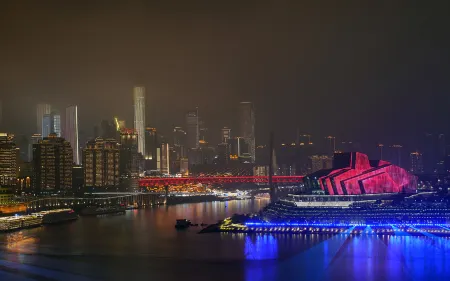 Chongqing Puyi ·RiverView Designer Holiday Homestay (Changjiahui Danzili Laojie Branch) Отели рядом с достопримечательностью «Tieshan Square»