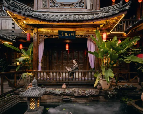 Lijiang Jinli Chinese Courtyard Inn من الخارج Photos