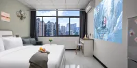 Changsha Xiangju Yiqi Apartment Hotel (City Maternity and Child Dongtang Subway Station Branch) - 带大屏幕投影的城市景观双床房