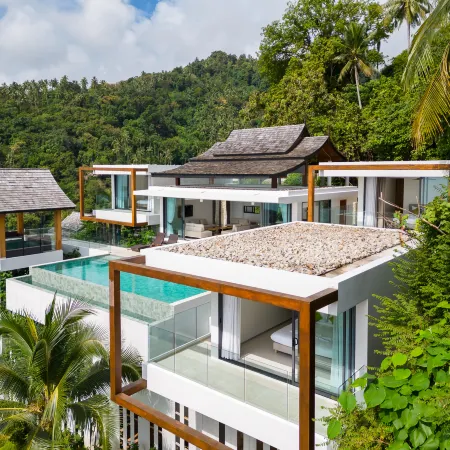 Samui Privacy Modern Luxury Seaview Natural Rainforest Infinity Pool Villa