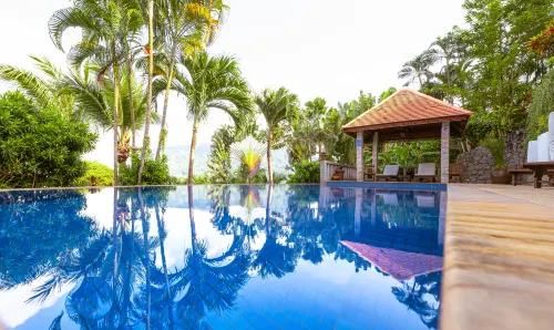 Villa with sea view and edge pool