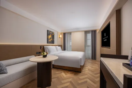 MEHOOD LESTIE Hotel (Shanghai Guoji Lüyoudujiaqu Chongxi Road) Отели рядом с достопримечательностью «Shanghai Vocational and Technical College of Traffic (Pudong Campus)»