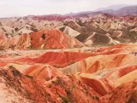 Colorful Danxia Hanjun Time Meisu - pemandangan pegunungan