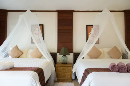 ห้องสำหรับครอบครัวพร้อมวิวสวน